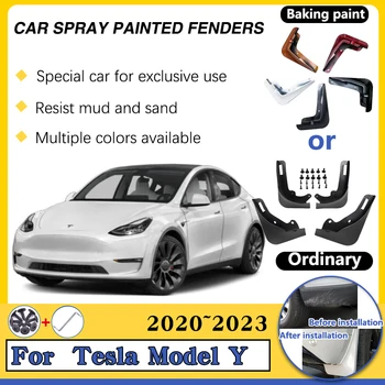 Автомобилни Калници За Tesla Model Y 2023 Аксесоари 2020 ~ 2022 Автомобили Клапата Splas Калник На Задно Колело Предните И Задните Калници, Аксесоари Калници
