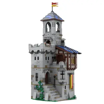 Модулен модел главната кула на замъка с интериор от 1366 части MOC Build