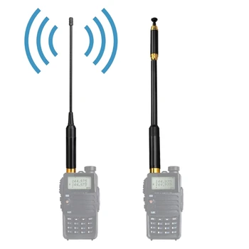 Антена с висок коефициент на усилване на HA04 144/430 Mhz двухдиапазонная UHF + УКВ радио RT5R RT6 RT7 RT29