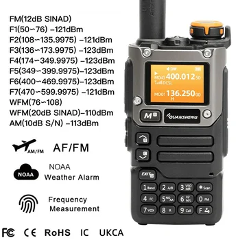 Quansheng UV-K6 Преносима радиостанция 5 W Air Band Radio Tyep C Зареждане VHF UHF DTMF FM Кодиращо NOAA Безжична Честота на Двустранно CB Радио