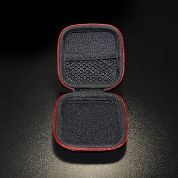 Преносима квадратна минимолния силна сеизмична влага чанта за слушалки, Кутия за съхранение на слушалки Калъф за SD TF карта