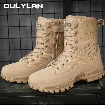 Военни тактически обувки Мъжки армейските спортни спортни бойни обувки за пустинята Улични пешеходни турове ботильоны за къмпинг Мъжки обувки