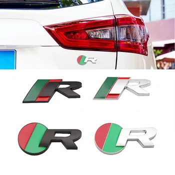 3D Метален Логото на R Автомобилна Стикер Странично Крило Задна Емблема на Багажника на Иконата на Етикети За Jaguar X-TYPE, F-TYPE XE XF XJ XJR XFR