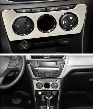 Рамка на панела на климатика от неръждаема стомана за интериора на колата swi За Peugeot 301 fit Citroen c-Elysee Elysee 2017 2018