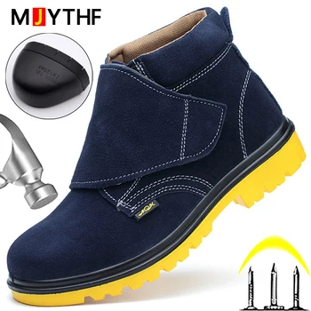 Строителни Работници Обувки Със Стоманени Пръсти, Промишлена Обувки, Мъжки Защитни Обувки, Непромокаеми Заваръчни Обувки, Защитни Обувки