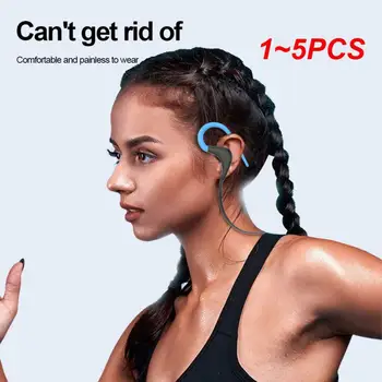 1-5 бр. Безжична Bluetooth-съвместима спортни слушалки за джогинг, стереомузыкальные слушалки, универсален мини-ушни куки