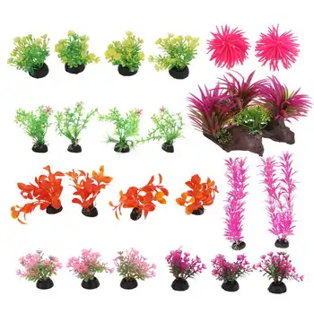 Изкуствени водорасли, водни растения, имитиращи аквариум, растителни орнаменти, атрактивни за аквариум за аквариум