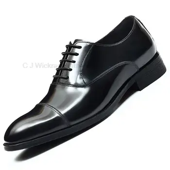 Луксозни мъжки обувки-oxfords, черни, кафяви, дантела, с като, ежедневна рокля, мъжки обувки, денс парти, Сватба, Обувки от естествена кожа, мъжки обувки