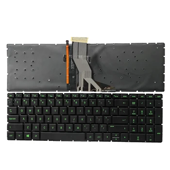 Новост за HP Pavilion 15-AB 15-AB000 15-AB100 15-AB200 серия зелена клавиатура с подсветка САЩ