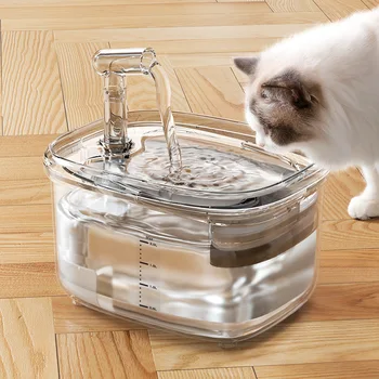 Фонтан за вода за котки Автоматично USB-електрически захранващи за котки с изключване на звука, А за рециклиране, филтриране, Пияч за домашни котки