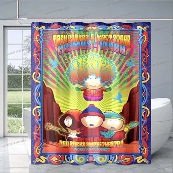 Southpark Скъпа Мультяшная завеса за душа в банята за възрастни и деца, Модерен Декоративна завеса за душ Kawaii Завеса за душ Подарък за рожден Ден