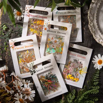 40 Листа серия Flower Dream, етикети от бронзирующего материал за домашни любимци, Творчески списание 