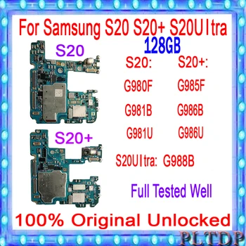 128 GB С Пълни Чипове За Samsung Galaxy S20 G980F S20 Plus G985F дънната Платка Система Android Оригиналната Плоча Разблокированная