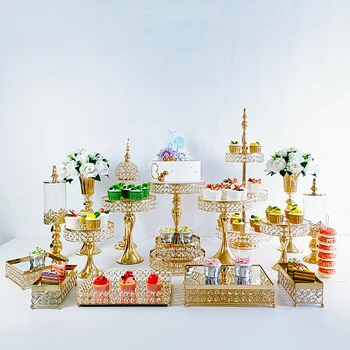 Държач за сватбени кексчета с акрилни повърхността на 4-18 бр., поставка за кексчета и торти, поставка за десерт за партита, поставка за торта за рожден ден