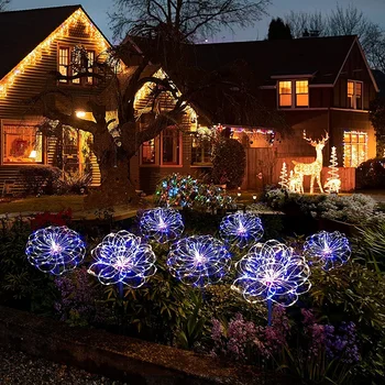 Слънчев LED фойерверки Приказни светлини Външно Водонепроницаемое Украса на градината Тревата пътека Слънчева лампа