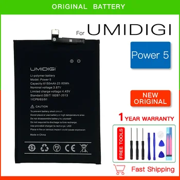 100% Оригинална Батерия За Мобилен Телефон Мощност 5 Капацитет 6150 ма За UMI Umidigi Power 5 Bison X10 Bison X10 Pro phone Batteria