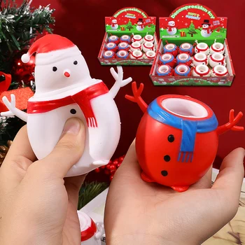 Коледна украса, настолни сжимающие играчки на Дядо Коледа, играчки за облекчаване на стреса, сжимающие играчки за децата, за коледни подаръци