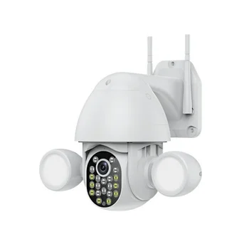 3-Мегапикселов прожектор Sasha, помещение за осветление на двора, външна камера за проследяване на хора, помещение за прожекторного осветление за Google Home, штепсельная вилица САЩ