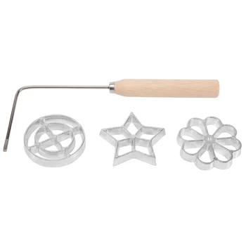 Форма с дръжка, инструмент за производство на бисквити във формата на рози, определени гласове форми за кухненски печене