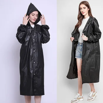 Модерен Женски Мъжки дъждобран PEVA за възрастни, Прозрачна Туризъм hoody, Дъждобран, костюм, Утолщенное Непромокаемое палто-пончо от дъжд