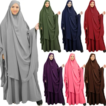 Халат за баня, комплект от 2 теми, мюсюлманската женствена рокля-хиджаб, Молитва дрехи, Абая, Дълъг Химар Рамадан, Арабско рокля, Комплекти Angel, Ислямска облекло, хавлия