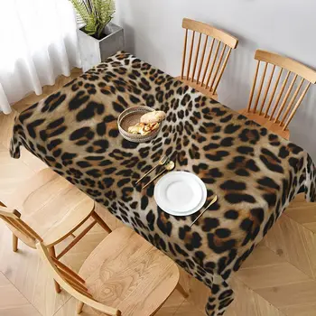 Покривка с леопардовым модел Модни защита на животните по поръчка Покритие на масата Полиестер Лятна евтина декоративна покривка