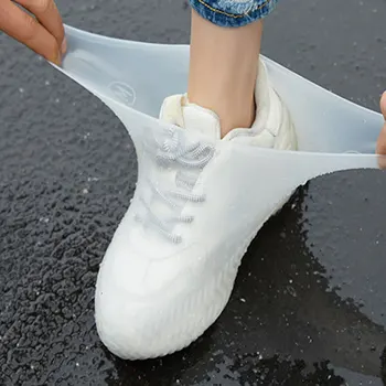1 чифт Многократно Непромокаеми Покривала За Дъждовна Обувки Силиконови Улични Галоши За Земните Обувки и Аксесоари За Обувки за Еднократна Употреба