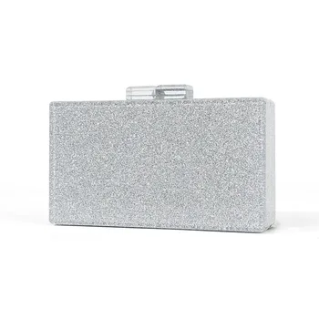 18X10 СМ, малки Мини акрилни дневни клатчи със сребърен блясък, сватбени и вечерни чанти, модни дамски маркови Огледално Акрилно клатчи-кутия, чанта