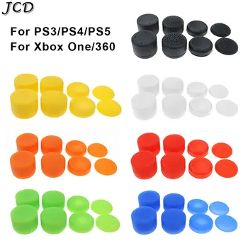 JCD 8шт Силикон 3D Аналогов Джойстик За Палеца на Кутията Джойстик за PS5/PS4/PS3/PS2/Xbox 360/Xbox One Игрови Аксесоари