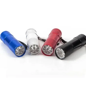 200шт 9 led UV uv фенерче Преносим UV-лилаво Линтернас светкавица-фенерче Mini Ултравиолетова лампа, най-добрите подаръци ZA1185