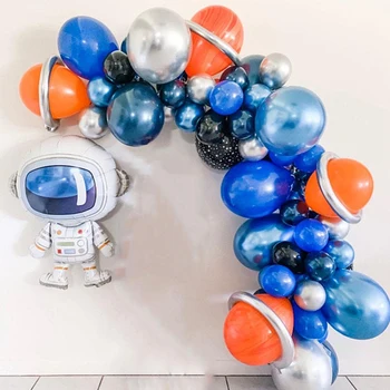 Космическа парти балон Астронавт Балони балони Galaxy / Слънчева система парти За момчета, Подаръци за украса на детски рожден Ден