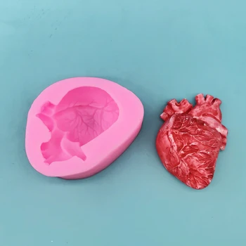 Хелоуин моделиране орган сърцето захар переворачивающий силиконовата форма на мозъка торта мухъл САМ капельная форма за печене