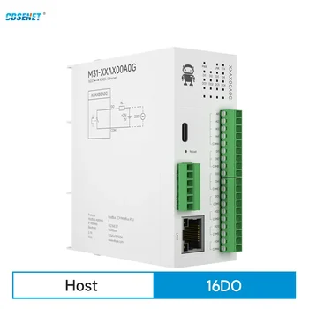16DO Модул за дистанционно вход изход RS485 Ethernet RJ-45 CDSENET М31-XXAX00A0G Получаване на аналогови ключа RTU Modbus TCP Обновяване на фърмуера