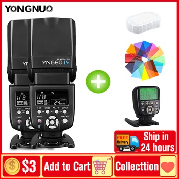 Светкавица Yongnuo YN560IV YN560 IV Speedlite 2,4 Ghz за Цифрови огледално-Рефлексни фотоапарати, Canon, Nikon Olympus 1100D 80D 90C 6D 5D 450D 650D 250D