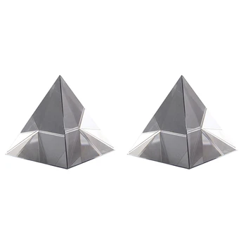 Правоъгълна Многопластов Пирамида От Оптично Стъкло с 2 Призмами Височина 40 mm е Подходящ За Образователни Експерименти