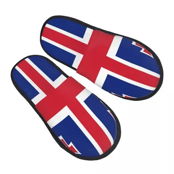 Домашен флаг на Грузия в британския стил, Топли чехли за Зимните Домашни плюшени чехли Модни Домашни Меки пухкави чехли