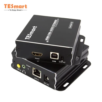 Удължител KVM TESmart HDMI 100M 4K 3D видеопередатчик и приемника на HDMI за IP Lan Удължител KVM