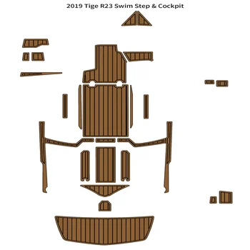 2019 Tige R23 Стъпки Платформа За плуване Мат пилотската кабина Лодка EVA Пяна на Палубата От Тиково Дърво Облицовки За Секс Самоклеящийся Стил SeaDek Gatorstep