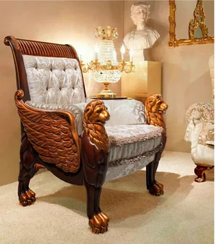 Европейският лъвски стол от масивно дърво, едноспален диван, покривка за обучение, стол за почивка, офис стол за вили, етажерка маса, стол по поръчка