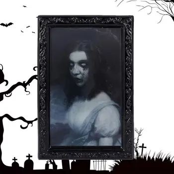 Спомени от духове, което променя портрет 38x25 см, подпори за украса на дома с духове, Ужасно, страшно което променя лицето Портрет на духа на Хелоуин
