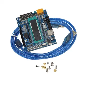 51 / AVR Микроконтролер STC89C52RC Образователна такса за разработване на USB кабел