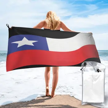 Плажна кърпа с флага на страната на Чили, стоки за сауна, стоки за баня, Плажна кърпа, Голямо кърпи за баня, Луксозно плажна кърпа, комплекти мебели за баня