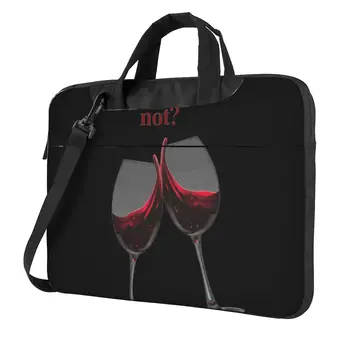 Чанта За лаптоп чанта за вина, а не чанта за портфейла, преносим чанта с принтом под формата на чаши за вино 13 14 15 15,6, модерна чанта за компютър Macbook Pro Lenovo