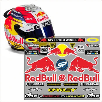 Състезателна Каска Red Bull Стикери С Логото На Колата Стикер Мотоциклет