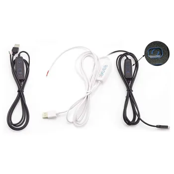 Порт USB dc 5 v, кабел за led димиране, удължител проводници е Линията на хранене, 3-пинов превключвател за управление на цветовете, адаптор за led чипове