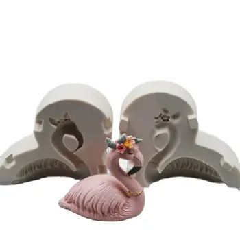 Силиконови форми Flamingos, форма за шоколад, Инструменти за украса на торти със захарен Фондан, Конфетная Глина, под формата на сапун от смола за 