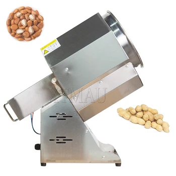 Търговска машина за печене на фъстъци с въртящ се барабан за сушене на ядки, машина за печене на кестени