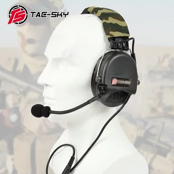 Силиконови слушалки TS TAC-SKY за защита на слуха, военна слушалки за стрелба с еърсофт оръжия, комплект шапки за лов TCIHEADSET LIBERATOR II