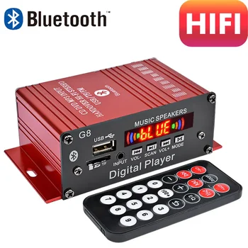 Усилвател на звука HIFI с 2.0-Канален Усилвател Bluetooth CD DVD MP3 USB TF Вход за Домашно Кино SystemMini Стерео Усилвател за кола