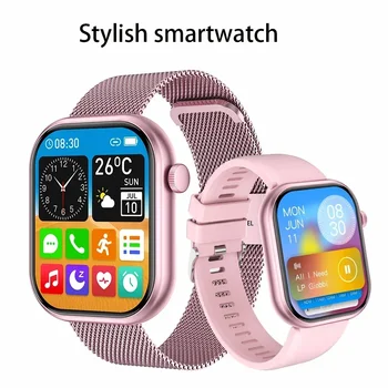 Дамски смарт часовници Дамски умни часовници с потребителския набор от стаи за GTS4 Водоустойчив Музикални часовници с Bluetooth пълен докосване на гривната Часовници 2024